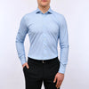 Emanuel Berg - Byron - Chemise manches longues unie Albini 4Flex - Modern Fit - Bleu Pâle - LE CAPITAINE D'A BORD