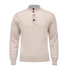 Emanuel Berg - Chandail col à boutons de laine mérinos Premium - Beige - LE CAPITAINE D'A BORD