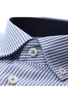ETERNA - Chemise manches longues rayée Modern Fit - Bleu - LE CAPITAINE D'A BORD