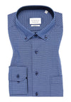 ETERNA - Chemise manches longues vichy Modern Fit - Marine/Bleu - LE CAPITAINE D'A BORD
