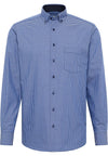 ETERNA - Chemise manches longues vichy Modern Fit - Marine/Bleu - LE CAPITAINE D'A BORD