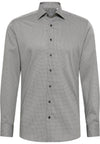 ETERNA - Chemise motifs manches longues Modern Fit - Marine/Beige - LE CAPITAINE D'A BORD