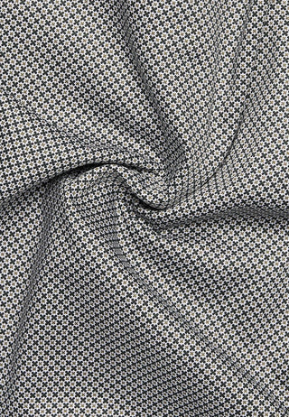 ETERNA - Chemise motifs manches longues Modern Fit - Marine/Beige - LE CAPITAINE D'A BORD