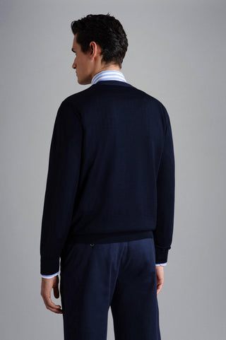 Paul & Shark - Cardigan à boutons de laine extra fine Summer Wool - LE CAPITAINE D'A BORD