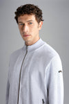 Paul & Shark - Cardigan de coton Fresco avec devant de lin - LE CAPITAINE D'A BORD