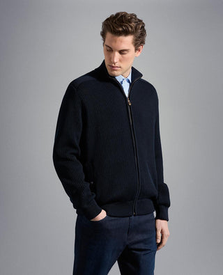 Paul & Shark - Cardigan zip de laine doublé - LE CAPITAINE D'A BORD
