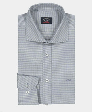 Paul & Shark - Chemise de flanelle pied-de-poule - J Fit - LE CAPITAINE D'A BORD