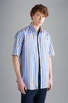 Paul & Shark - Chemise manches courtes rayée de coton - LE CAPITAINE D'A BORD