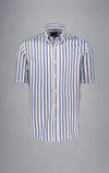 Paul & Shark - Chemise manches courtes rayée de coton - LE CAPITAINE D'A BORD
