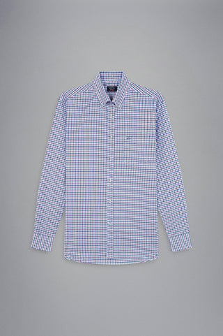 Paul & Shark - Chemise manches longues pied-de-poule coton Silver Collection - LE CAPITAINE D'A BORD