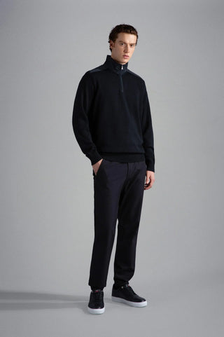 Paul & Shark - Col zip de laine avec appliqués de nylon - LE CAPITAINE D'A BORD