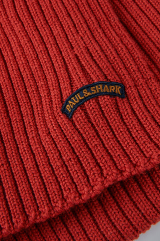 Paul & Shark - Écharpe de tricot laine avec écusson - LE CAPITAINE D'A BORD