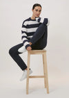 Paul & Shark Ladies - Chandail rayé col rond de laine et cachemire - LE CAPITAINE D'A BORD