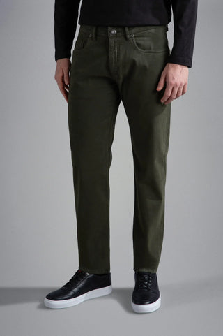 Paul & Shark - Pantalons 5 poches de coton Compact Satin - LE CAPITAINE D'A BORD