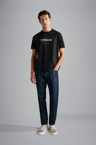 Paul & Shark - T-shirt manches courtes de coton Black Mamba "par Bixio" - LE CAPITAINE D'A BORD