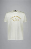Paul & Shark - T-shirt manches courtes de coton logo doré - LE CAPITAINE D'A BORD