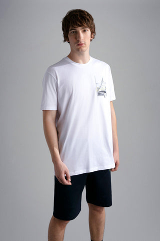 Paul & Shark - T-shirt manches courtes de coton voilier - LE CAPITAINE D'A BORD