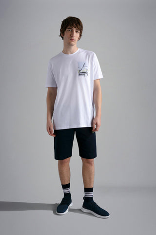 Paul & Shark - T-shirt manches courtes de coton voilier - LE CAPITAINE D'A BORD