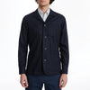 Emanuel Berg - Stripe Wool D-Constructed Shirt Jacket - Marine