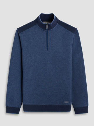 Bugatchi - Chandail col zip de coton et modal