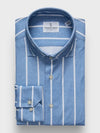Emanuel Berg - Byron - Chemise manches longues à rayures Albini 4Flex - Modern Fit - Bleu