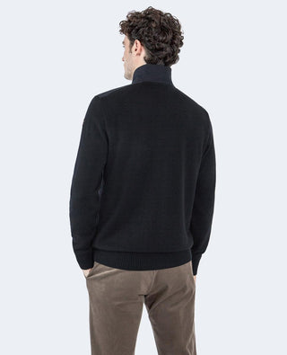 Paul & Shark - Col zip de laine avec appliqués de nylon - LE CAPITAINE D'A BORD