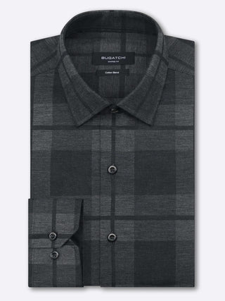 Bugatchi - Chemise manches longues à carreaux coton/viscose - LE CAPITAINE D'A BORD