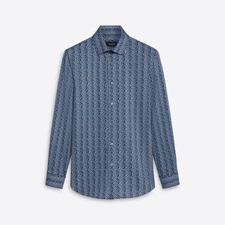 Bugatchi - Chemise manches longues avec triangles OoohCotton® - LE CAPITAINE D'A BORD