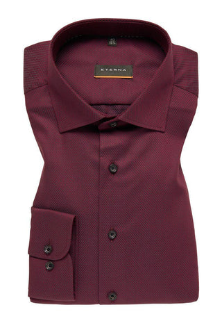 ETERNA - Chemise manches longues texture dobby Modern Fit - LE CAPITAINE D'A BORD