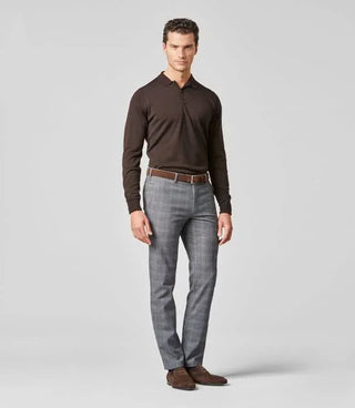 Meyer - Pantalon à carreaux coton exclusive Bonn 8579 - LE CAPITAINE D'A BORD