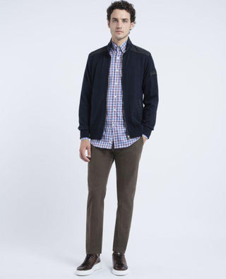 Paul & Shark - Cardigan zip de laine avec nylon aux épaules - LE CAPITAINE D'A BORD