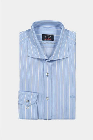 Paul & Shark - Chemise manches longues à rayures de twill de coton - J Fit - LE CAPITAINE D'A BORD