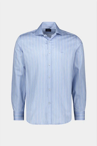 Paul & Shark - Chemise manches longues à rayures de twill de coton - J Fit - LE CAPITAINE D'A BORD