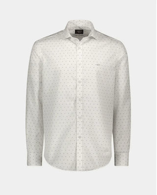Paul & Shark - Chemise manches longues de coton Silver Satin - J Fit - LE CAPITAINE D'A BORD