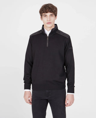 Paul & Shark - Col zip de laine avec appliqués de nylon - LE CAPITAINE D'A BORD