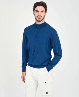 Paul & Shark - Col Zip Summer Wool - LE CAPITAINE D'A BORD