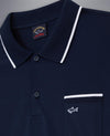 Paul & Shark - Polo uni manches courtes coton piqué avec bordures contrastées - LE CAPITAINE D'A BORD