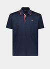 Paul & Shark - Polo uni manches courtes coton piqué avec col rayé - LE CAPITAINE D'A BORD