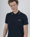 Paul & Shark - Polo uni manches courtes requin fluo - LE CAPITAINE D'A BORD