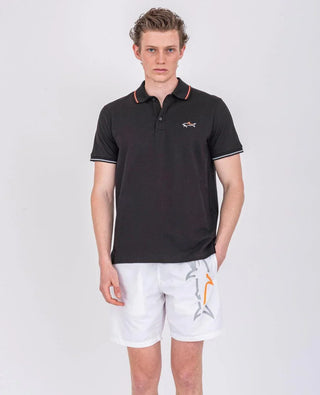 Paul & Shark - Polo uni manches courtes requin fluo - LE CAPITAINE D'A BORD