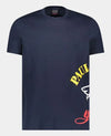 Paul & Shark - T-shirt de coton logo sur le côté - LE CAPITAINE D'A BORD